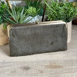 Hobo Lauren calf Hair in Olive Wallet/Clutch